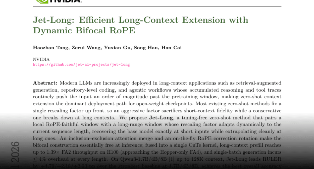 Jet-Long's bifocal attention just killed the fixed-scaling trade-off for long-context LLMs